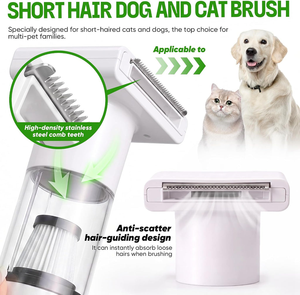 Cat Grooming Vacuum Kit, 5-in-1 Cordless Pet Grooming Vacuum for Cats & Dogs, 6000PA Pet Hair Vacuum, Low-Noise Desheddi