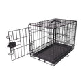 Amazon Basics Portable, Foldable Metal Wire Small Dog Crate with Removable Tray, Divider Panel, Single Door, Easy to Assemble, 24" x 18" x 20", Black