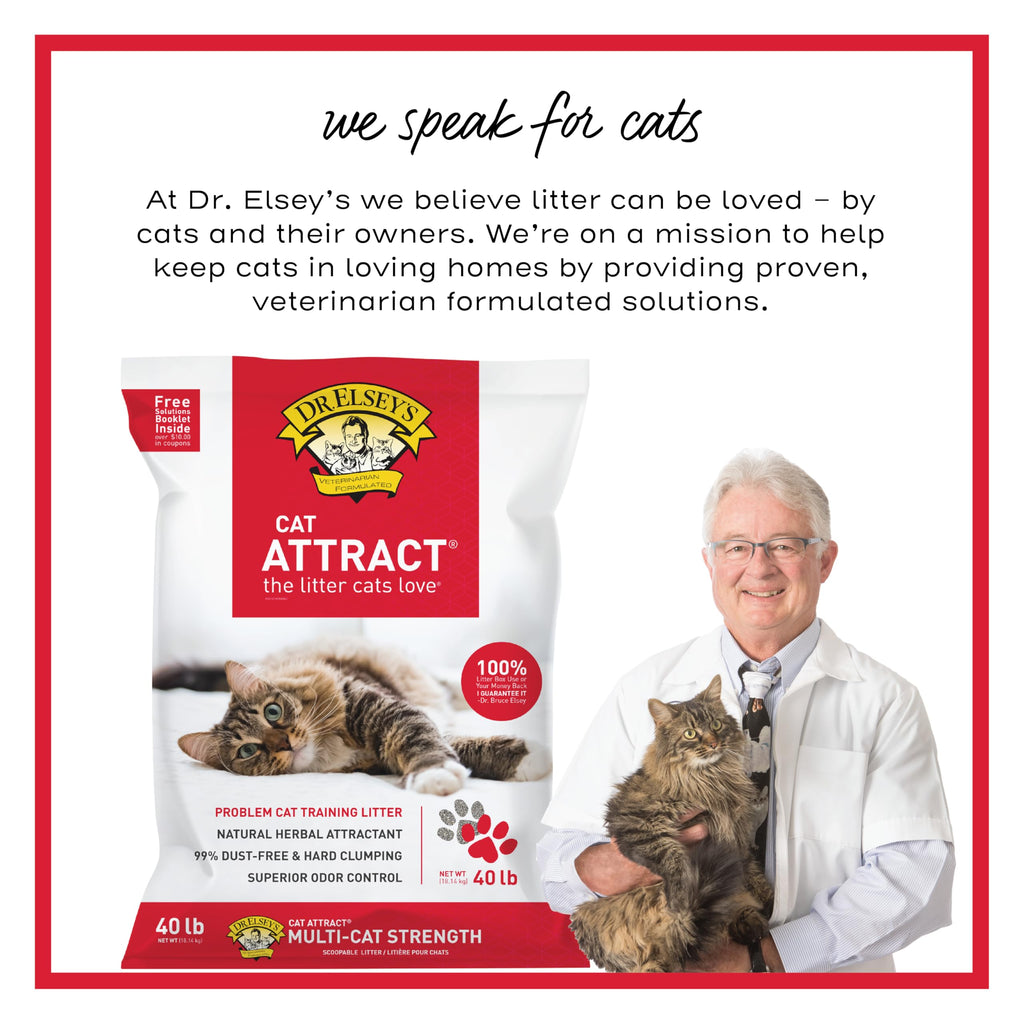 Dr. Elsey's Cat Attract Clumping Clay Cat Litter 40 lb. Bag