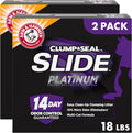 ARM & HAMMER Slide Platinum Easy Clean-Up Clumping Cat Litter, 24/7 Odor Control with Triple-Action Freshness, Non-Stick