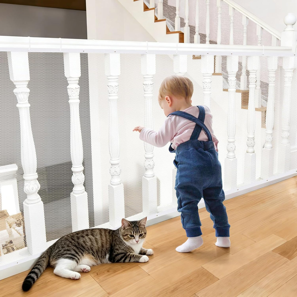Banister Guard 10ft x 3ft, Baby Netting for Railing
