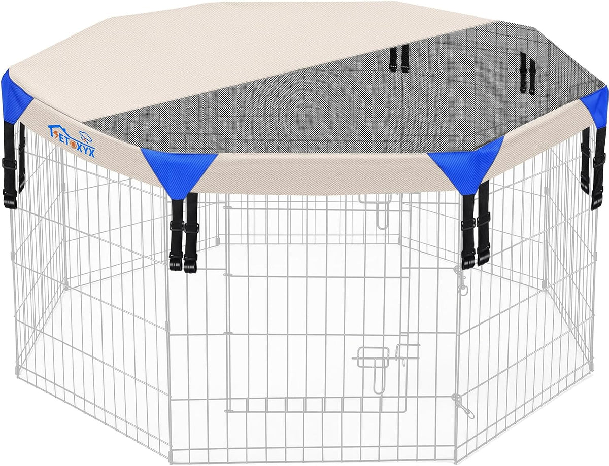 24'' Dog Pen Top Cover Only, Heavy Duty 840D Half Octagonal Mesh
