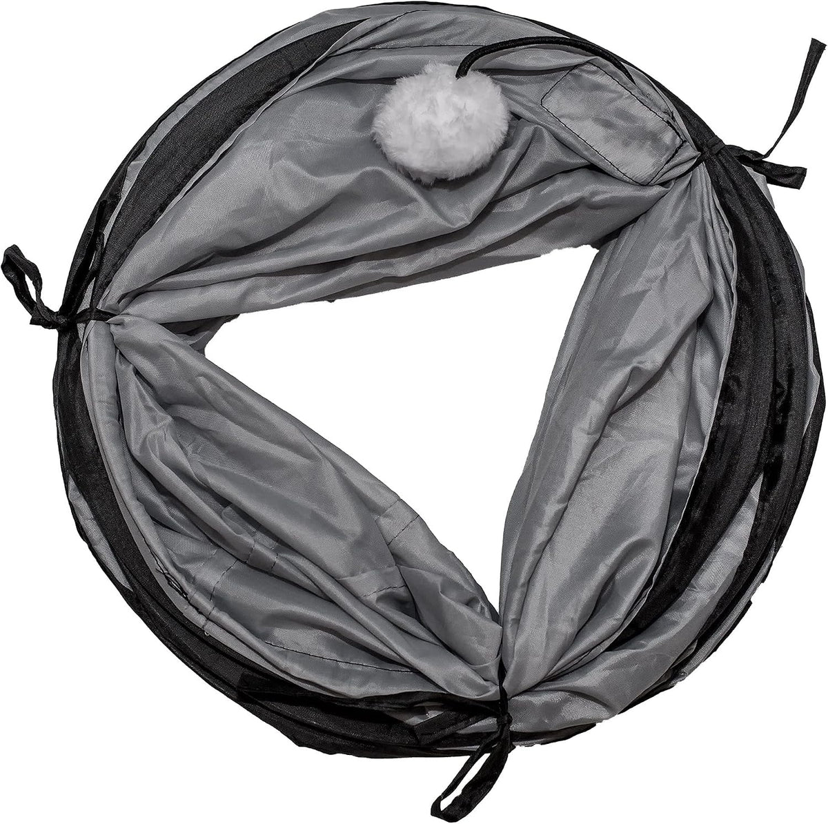 PetLike Cat Tunnel for Indoor Cats Collapsible Pop-up Pet Tube Peek Hole Hideaway Play Toys for Cats with Ball