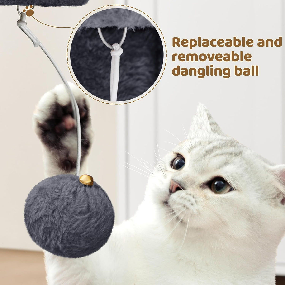 Yaheetech Small Cat Tree 23.5in for Kittens & Senior Cats, Low Profile Gray