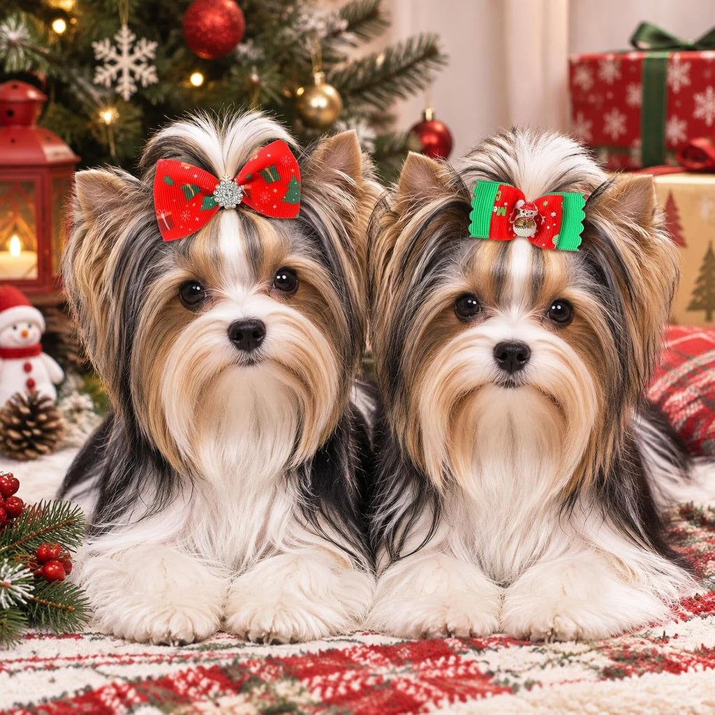 150 Pcs Christmas Dog Hair Bows Grooming Bows Bulk