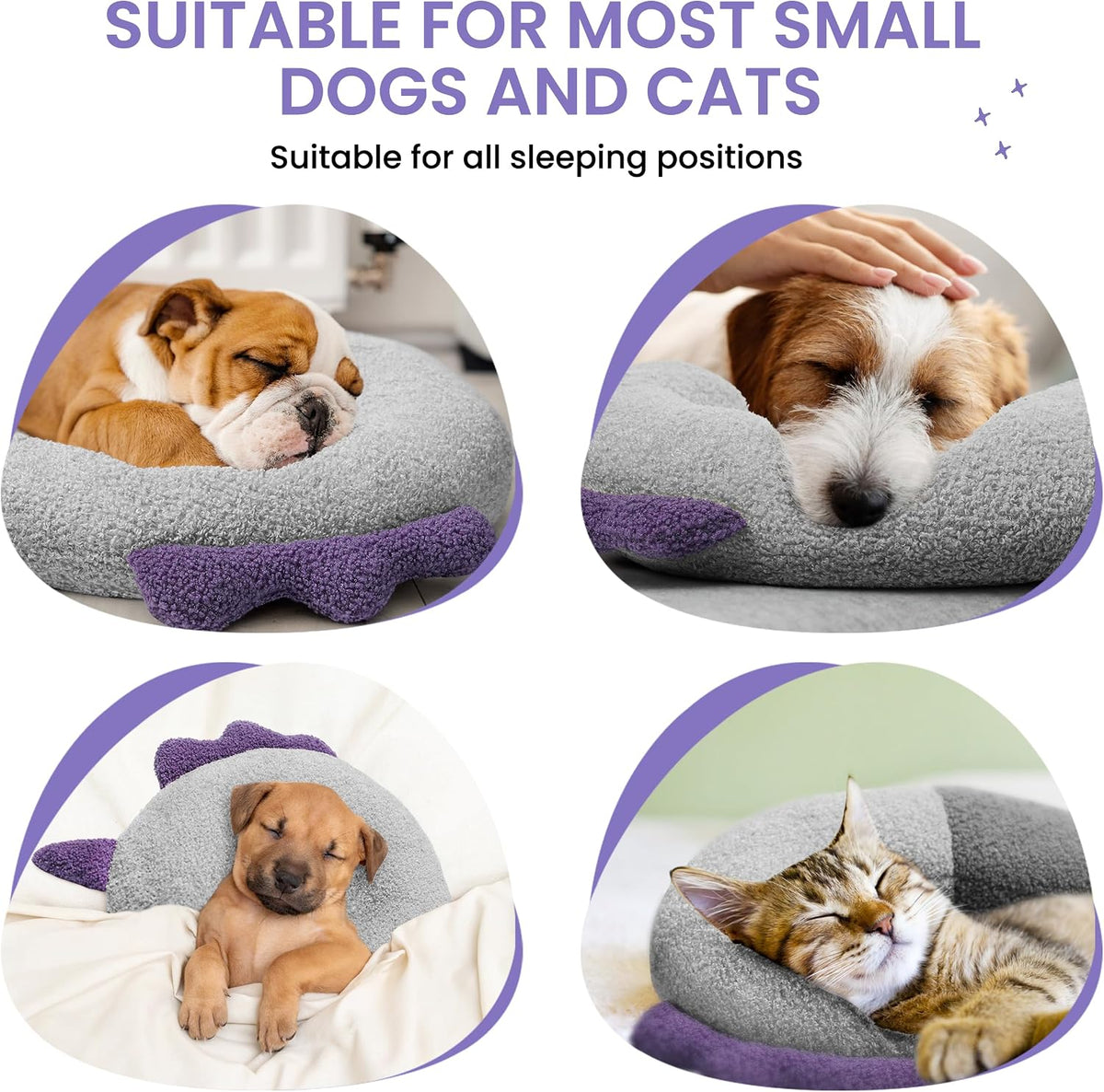 Dog Calming Pillow-Soft Neck Pillow for Dogs, Washable Sleep Pillow