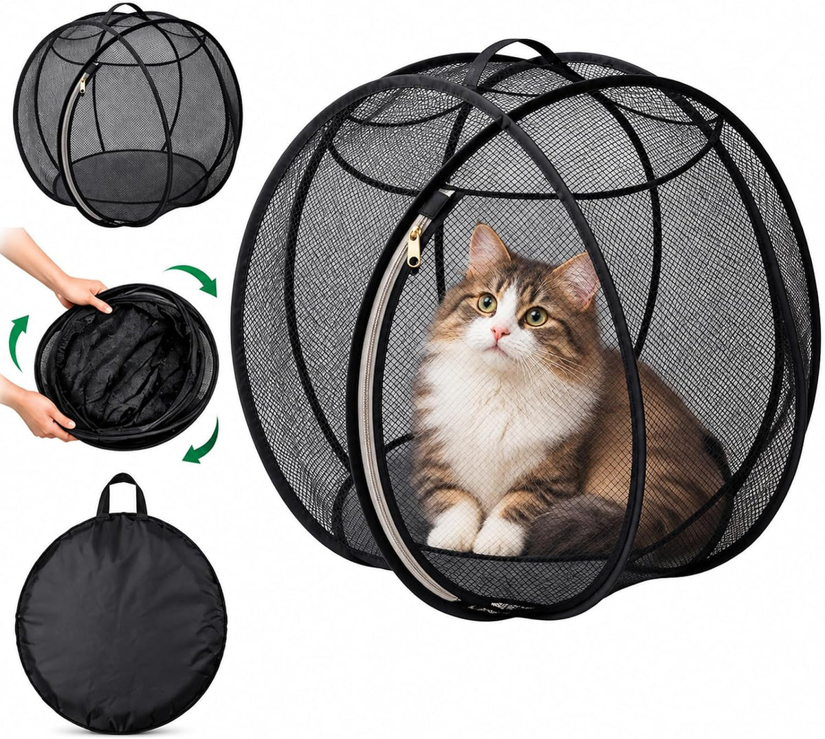 2027 New Rolly Cat Ball, 360° Rotating Outdoor Cat Enclosure，1PC