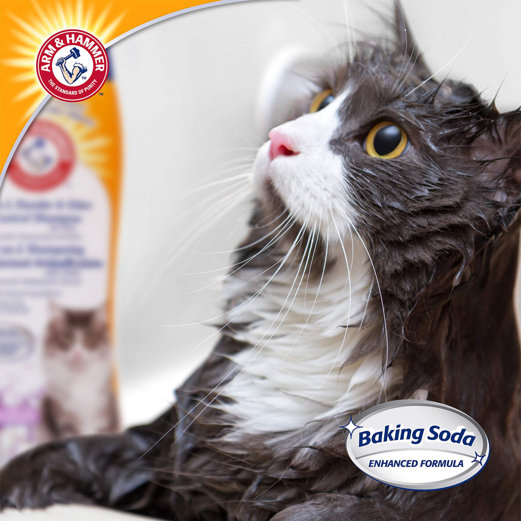 Arm & Hammer Cat Shampoo, 2-in-1 Deodorizing, Dander Reducing, 20 Fl Oz