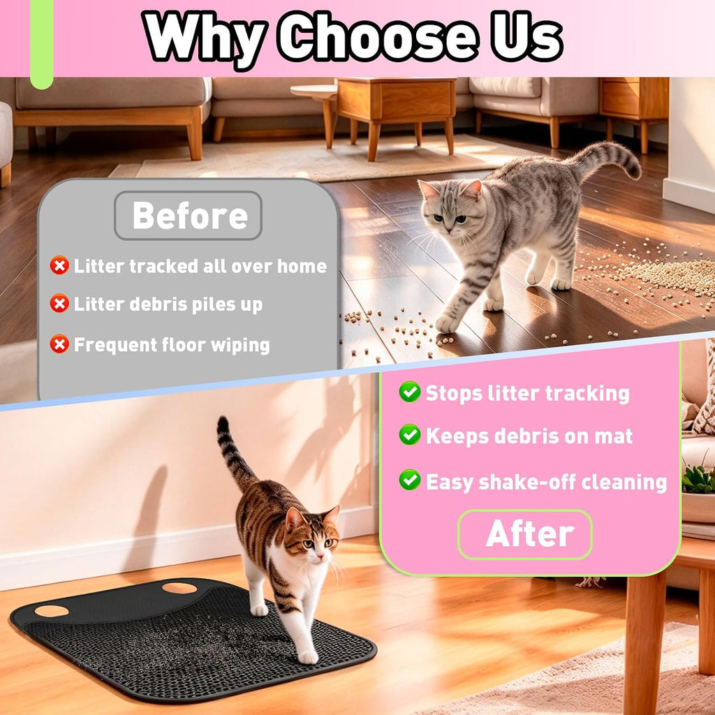 Cat Litter Mat Compatible with Self‑Cleaning Cat Litter Box