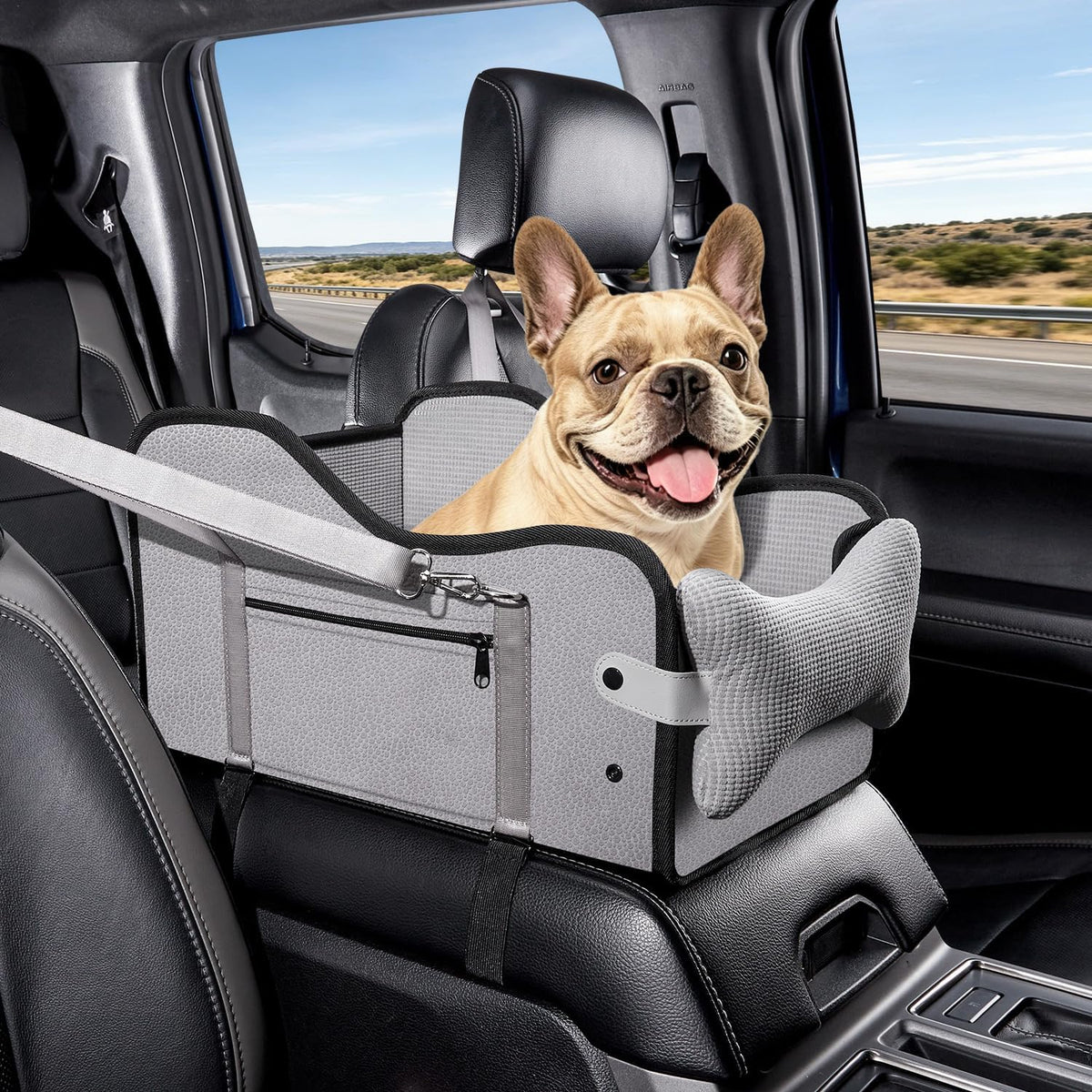 Center Console Dog Car Seat for Small Dogs,Fit for Full Size Truck