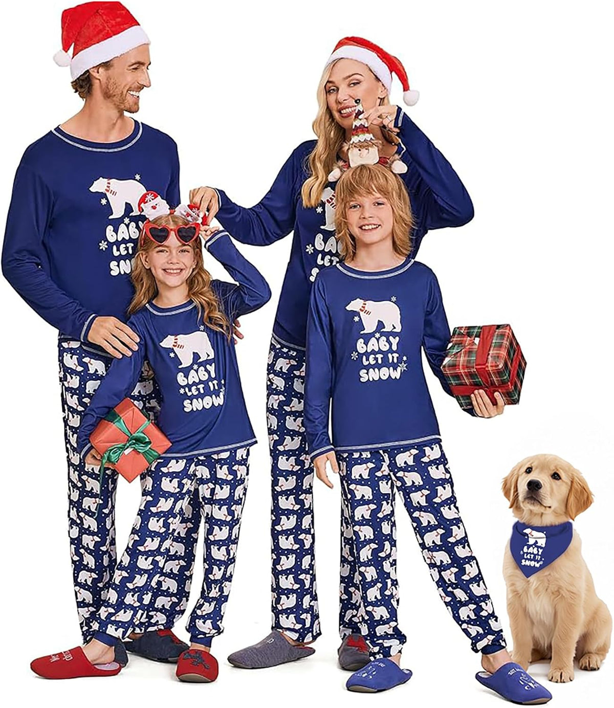 Ekouaer Family Christmas Pajamas Matching Sets Soft Pjs Sleepwear