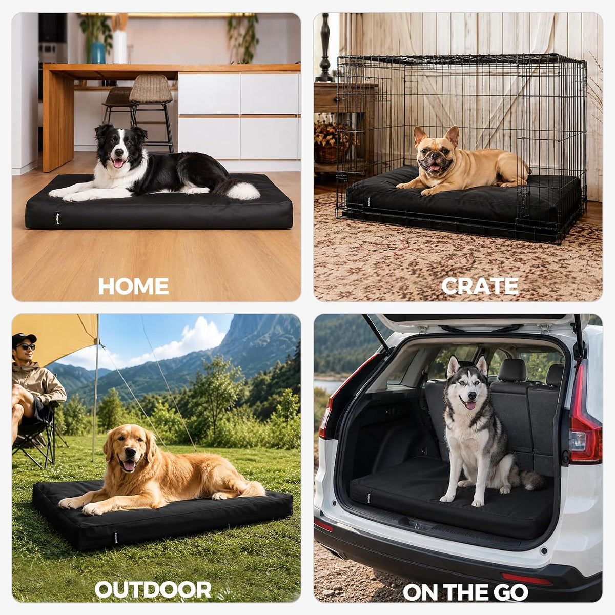 Pawfinity Waterproof Dog Bed Cover Replacement Washable, Zipper Closure