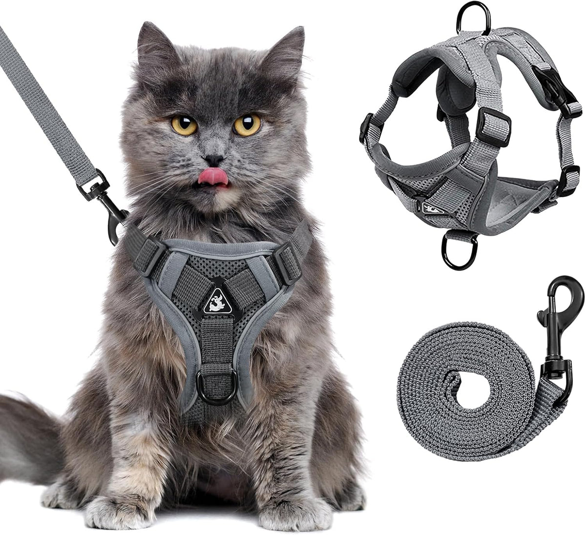 XL Cat Harness Escape Proof for Heavy Cats Adjustable for Extra Large Cats