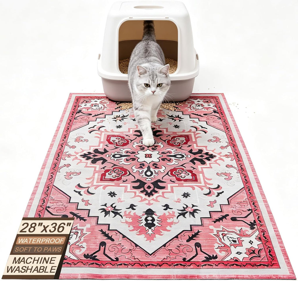 Cat Litter Mat Non-Slip Urine Waterproof Litter Trapping Mat Pad