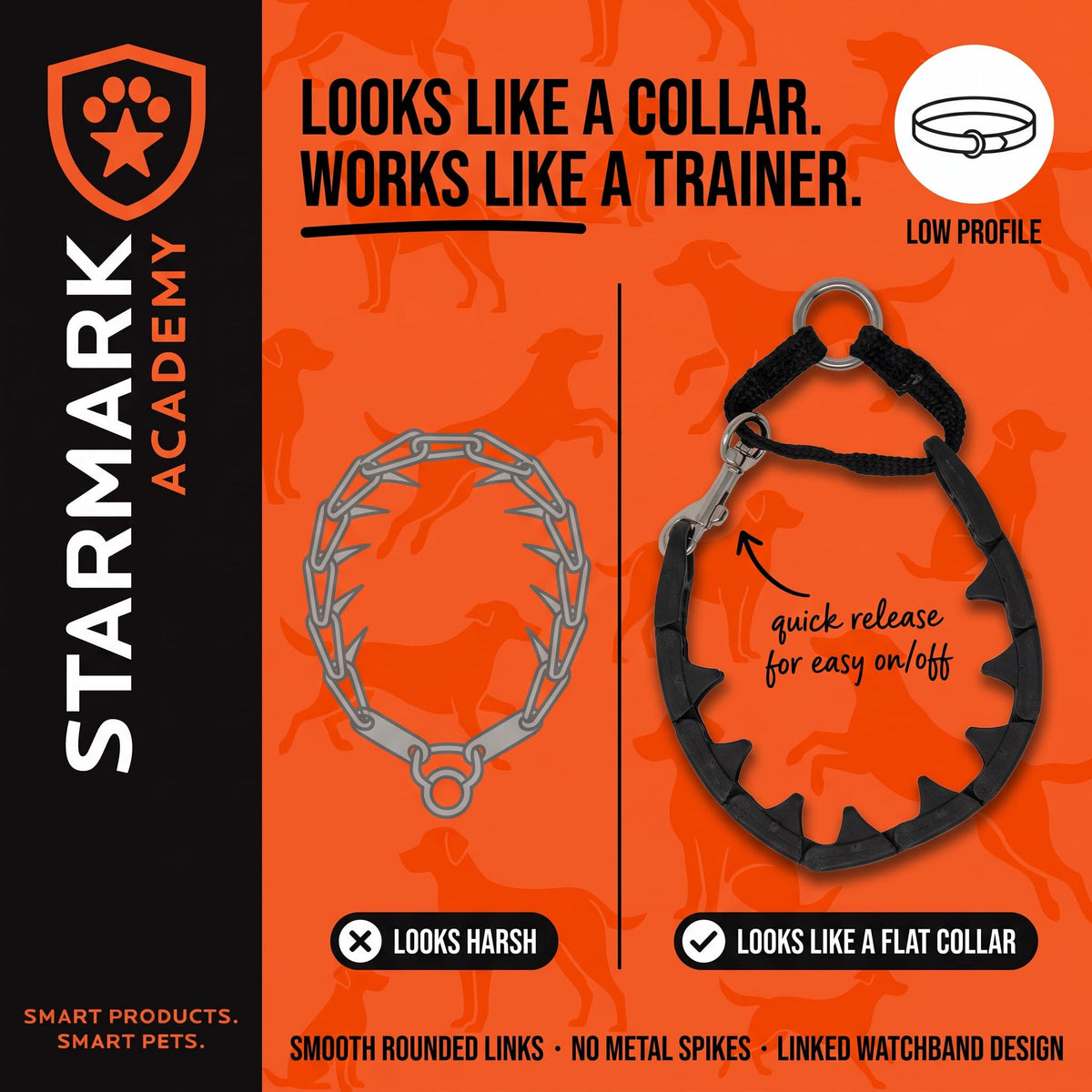 Starmark Pro-Training Dog Collar Large 21-inch, Humane No-Pull