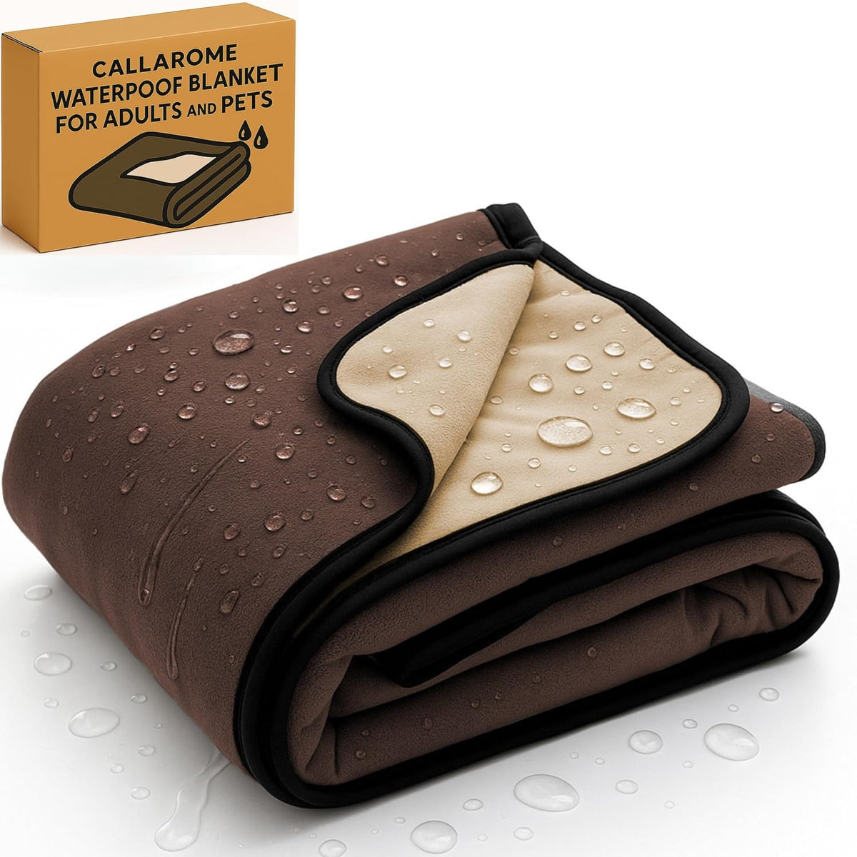 Callarome Waterproof Blanket for Bed & Couch Protection, Grey, 50"x60"