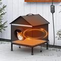 Heated Cat House for Outside Insulated Cat House Outdoor Black M