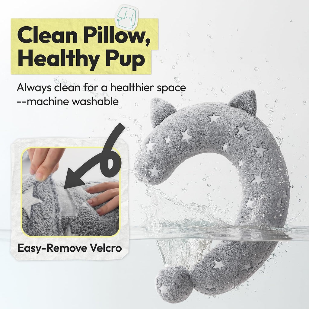 Dog Calming Pillow, Glow in The Dark Dog Put Head on, Soft Question Mark Pillows for Dogs, Kids, Adults, Washable Dog Be