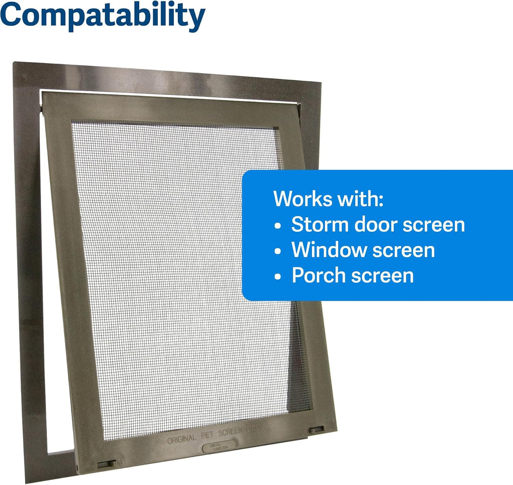 PetSafe Screen Door for Dogs & Cats, Up to 30 lb, Brown, Small