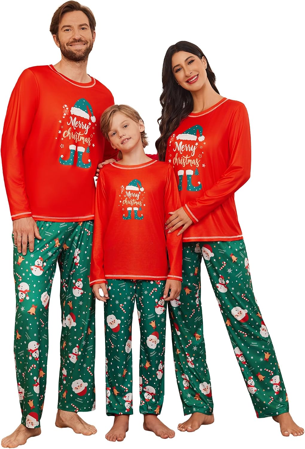 Ekouaer Family Christmas Pajamas Matching Sets Soft Pjs Sleepwear