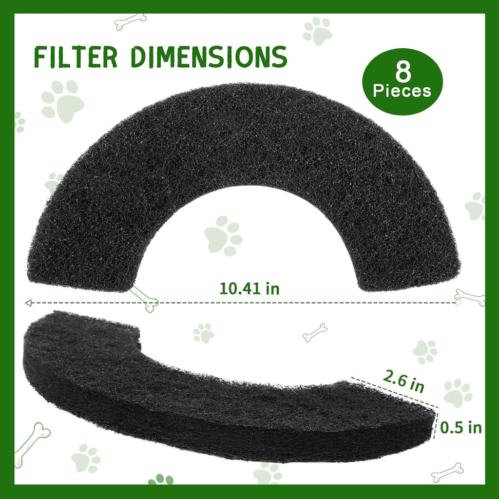 8 Pack 0.5" Thickened Activated Carbon Filters Compatible with LR 4