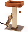 FUKUMARU Retro-Style Cat Scratching Post with Perch for Indoor Adult Cats