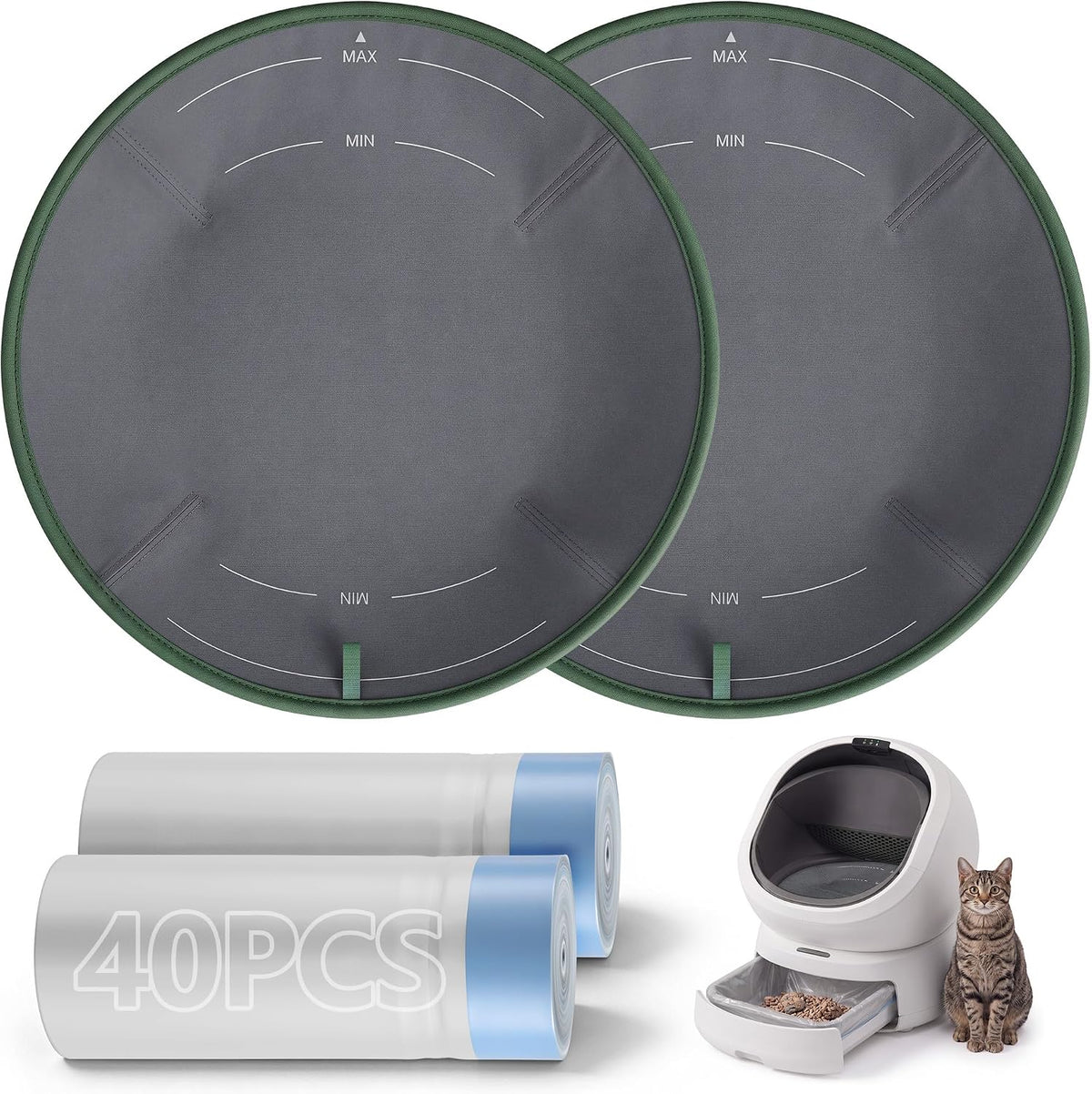 Enhon Cat Litter Pad Set Compatible with PETLIBRO Luma Automatic Litter Box