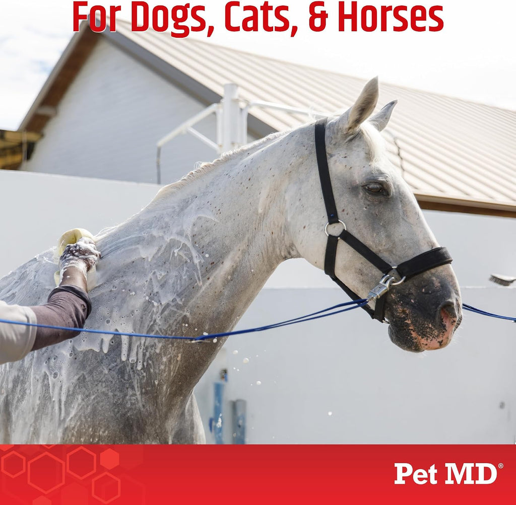 Pet MD Topical Shampoo for Dogs, Cats & Horses - Soap & Paraben Free - 16oz