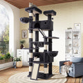 SHA CERLIN 81in Multi-Level Tall Cat Tree Tower for Indoor Kitties/Larger Cat Condo Furniture with Hammock/Cozy Pussycat
