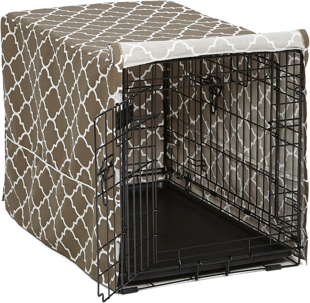 MidWest Homes for Pets Medium Dog Crate Cover, Black Polyester Privacy Kennel Cover Fits Most 30-inch Crates, Machine Wa