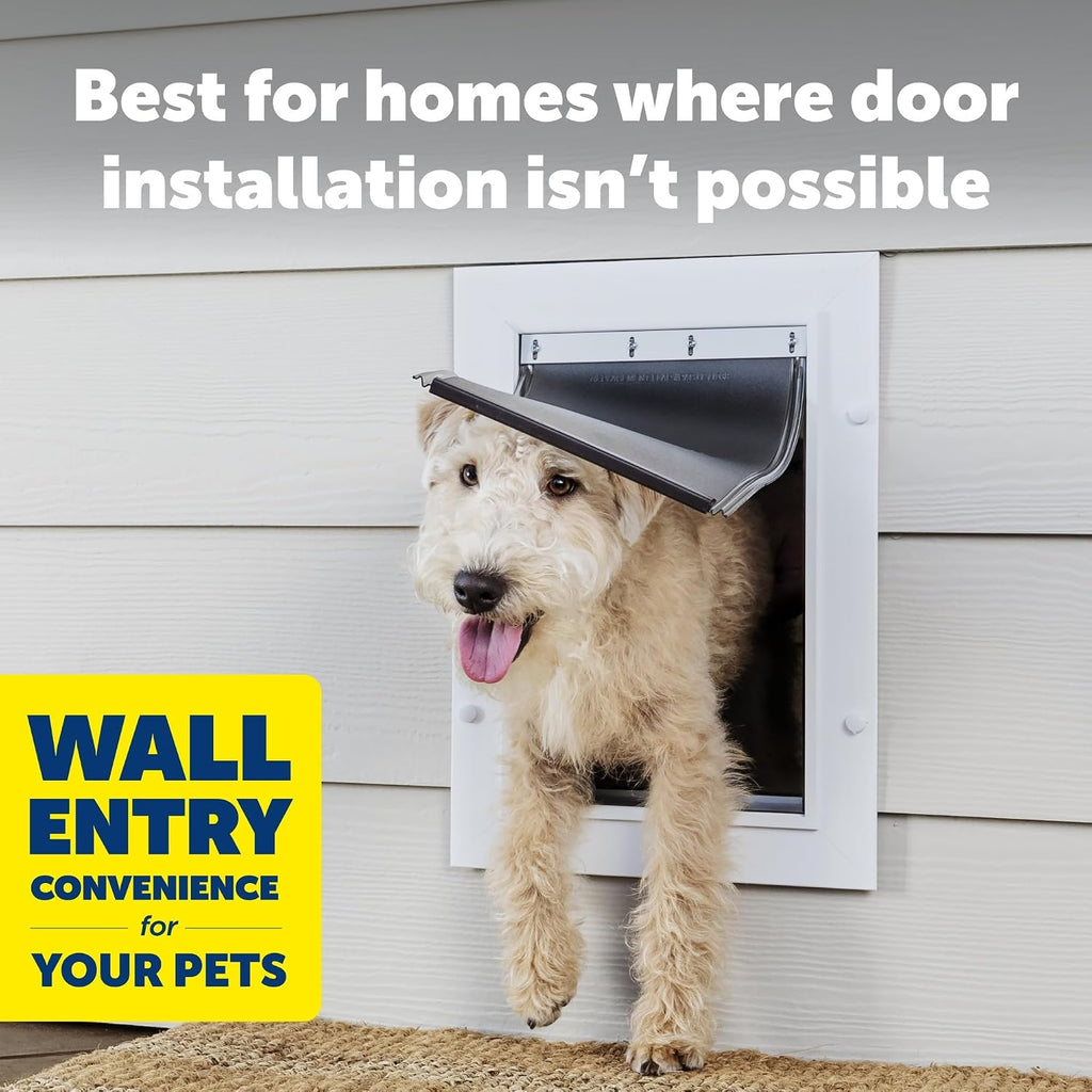 PetSafe Wall Entry Pet Door, Telescoping, Dogs up to 100 lb, Large