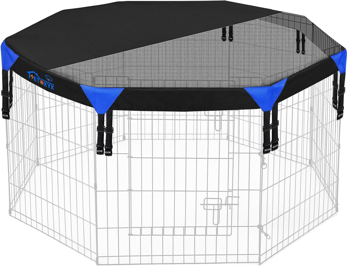 24'' Dog Pen Top Cover Only, Heavy Duty 840D Half Octagonal Mesh