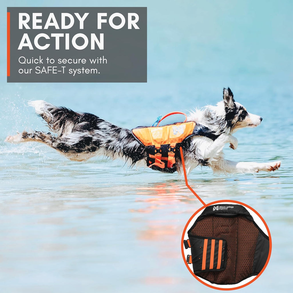 Non-stop dogwear Protector Life Jacket, Innovative Dog Life Jacket, Breathable Dog Swimming Vest with Ergonomic Design f