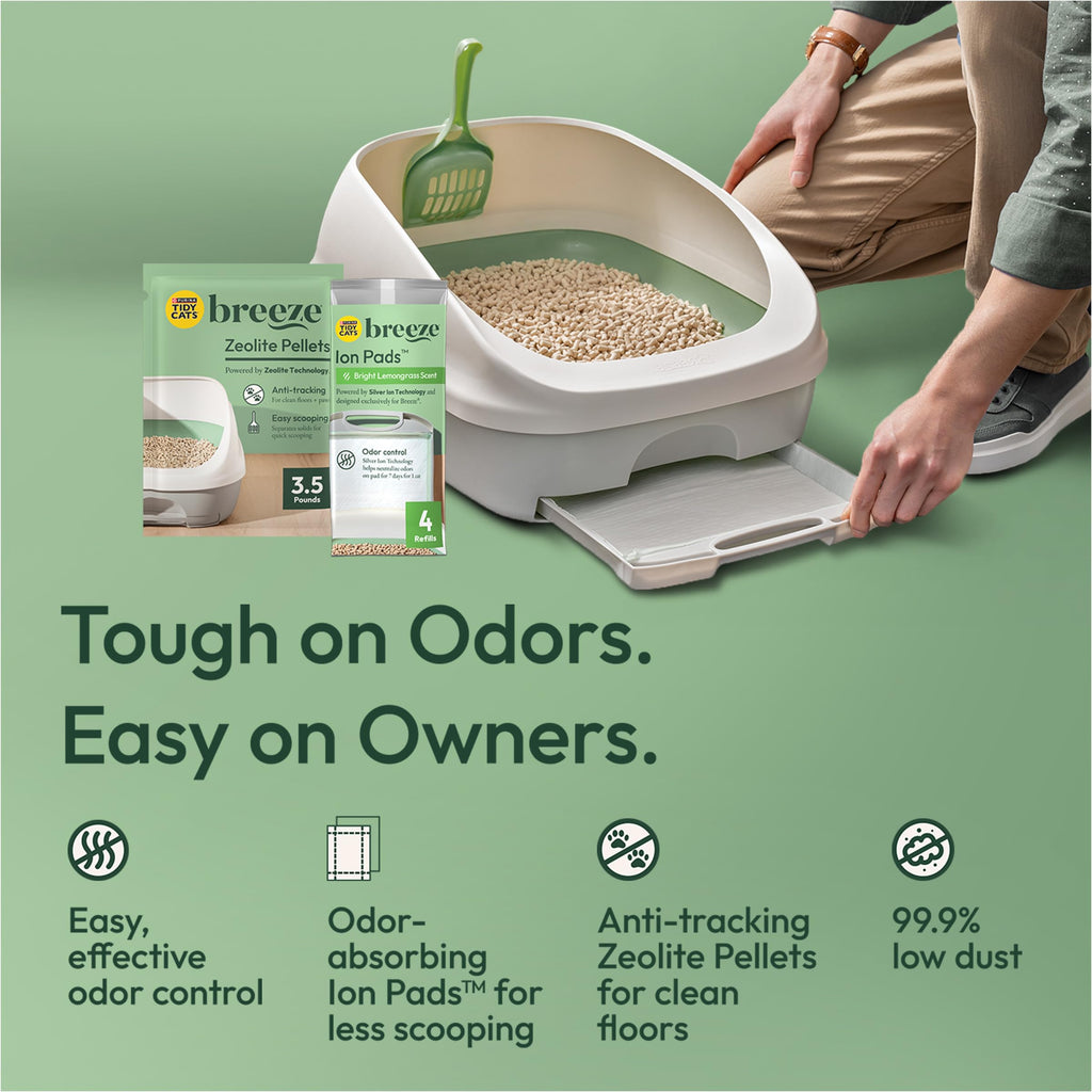 Purina Tidy Cats Litter Pellets, Breeze Refill Litter Pellets in Recyclable Box - (6) 3.5 lb. Bags