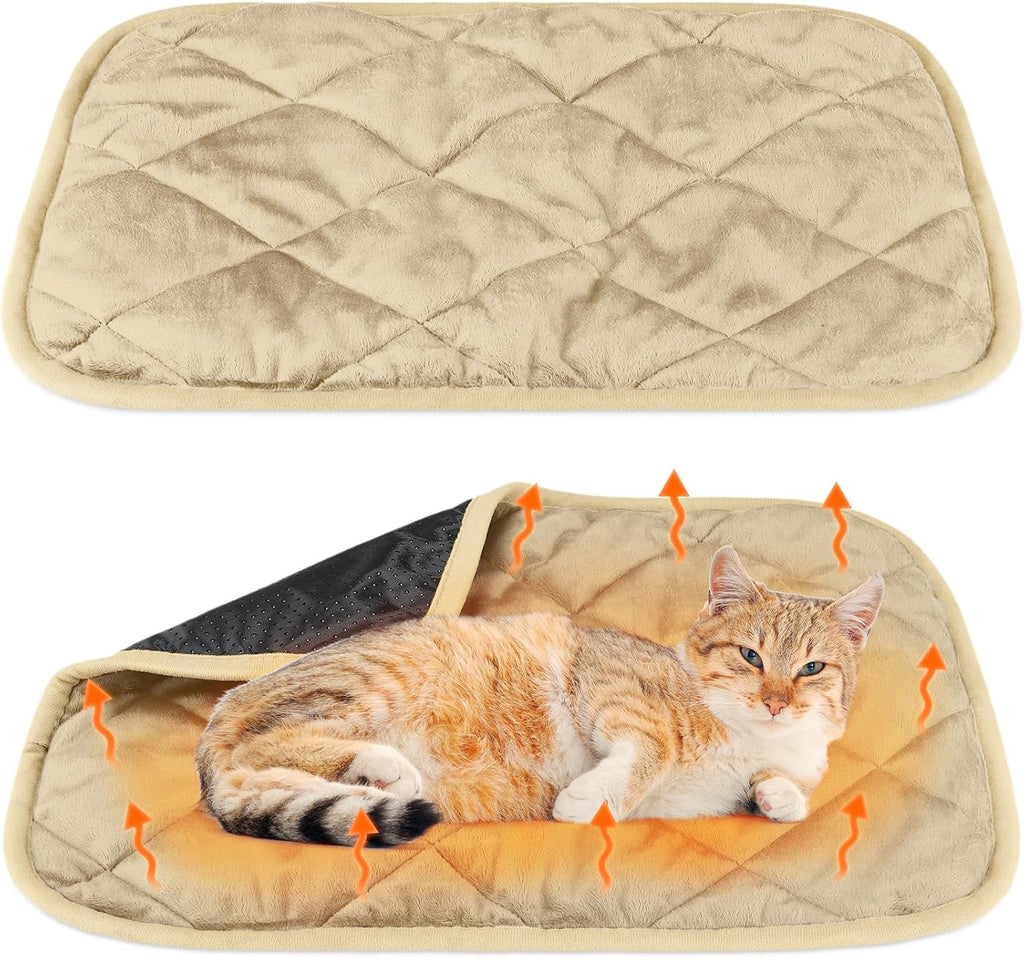 2 Pack Self Warming Cat Bed Thermal Pet Mat, Gray, 16 x 20 Inches