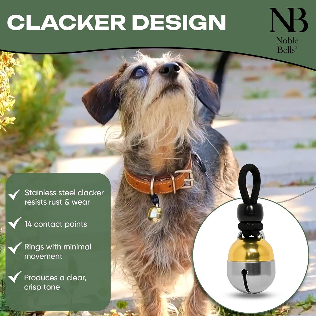 Handmade in USA, Extra Loud Collar Bell for Cat or Dog, XSmall