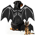 Olanrun Large Dog Halloween Costumes, Adjustable Dog Bat Wings Costumes for Large Dogs with Pumpkin Bell Skeleton Print On The Back, Pet Costume Halloween Cosplay Party Dress Up, XL Black