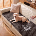 TAOCOCO 100% Waterproof Couch Cover for Dogs, Washable Flannel Sofa Protector, Non Slip Sofa Covers for 3 Cushion Couch 