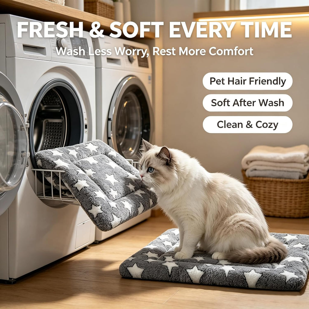 Dog Bed Mat for Crate, Soft Kennel Pad, Durable Comfort Mat for Cats