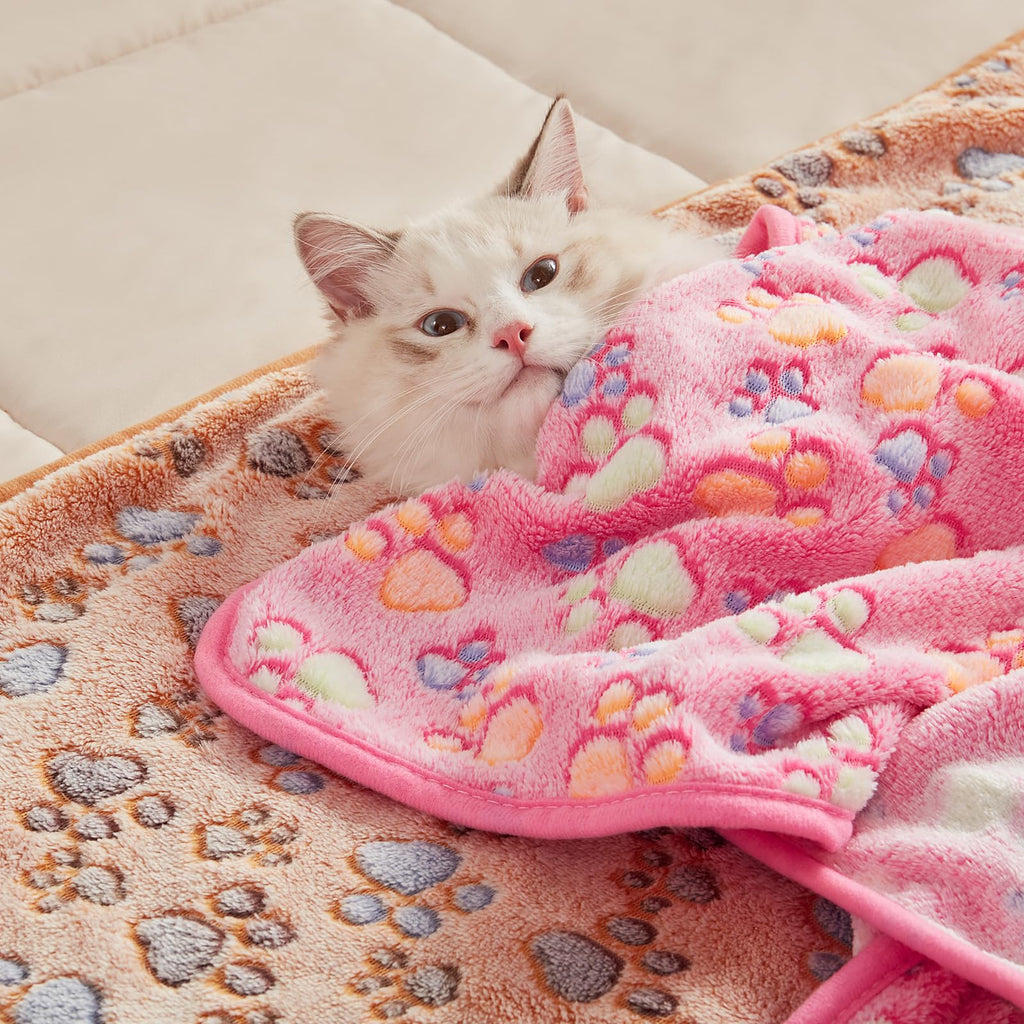 Luciphia Dog Blanket 3 Pack, Soft Cozy Fleece Throw for Puppy Cat,23"x16"