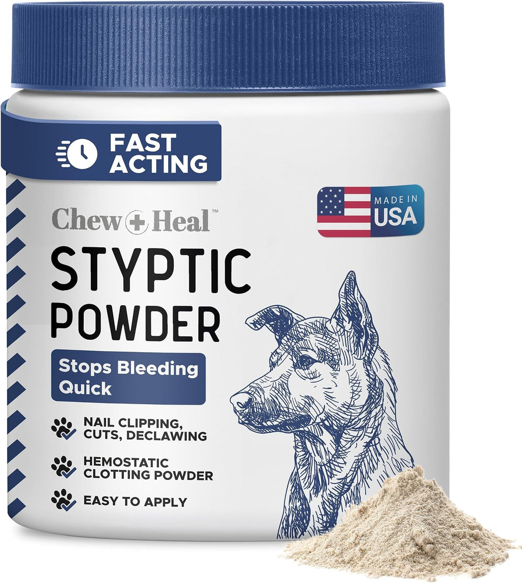 Styptic Powder for Dogs & Cats - Quick Stop Bleeding - 1.5 oz