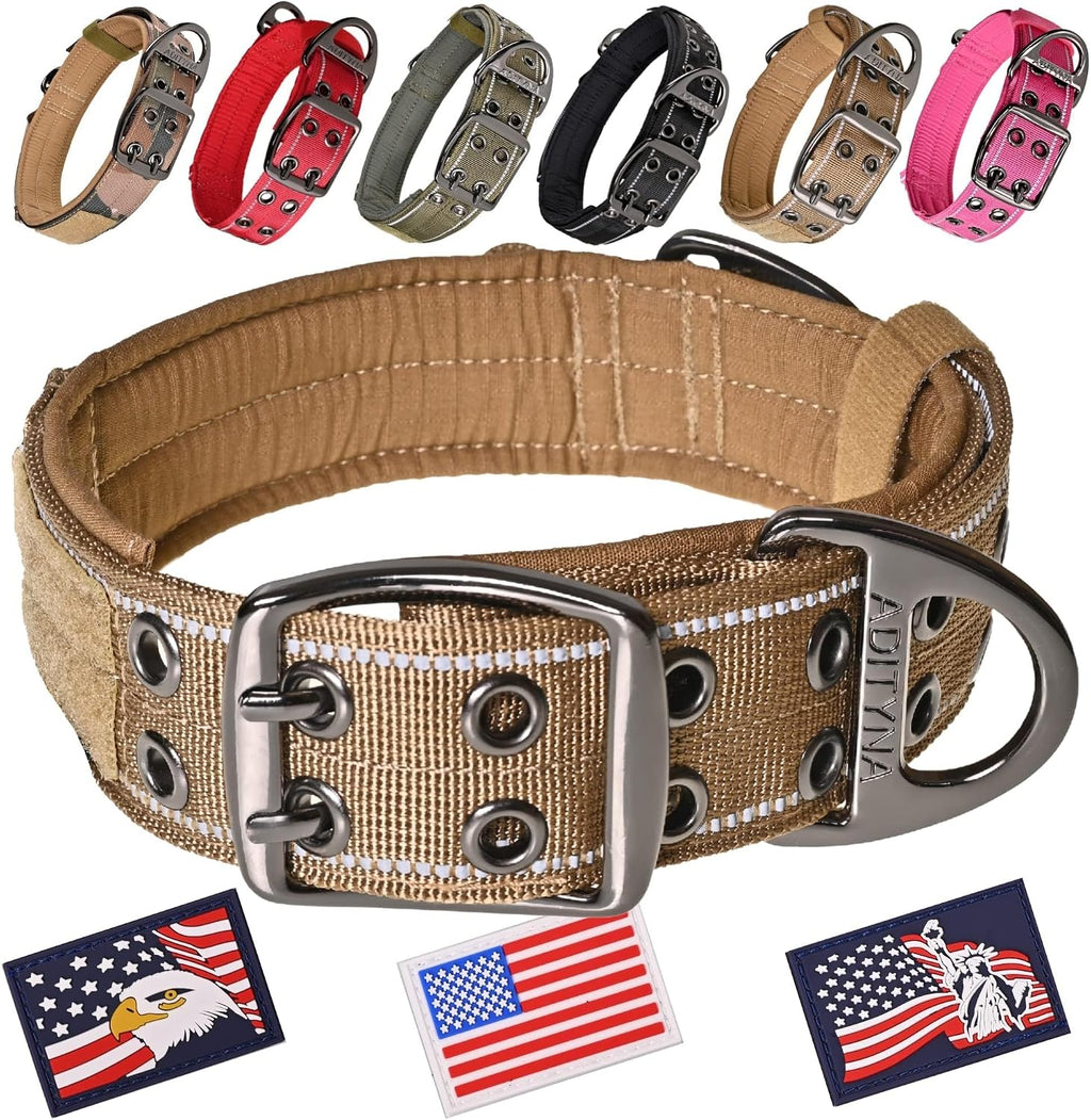 Heavy Duty Dog Collar for Large Dogs with Traffic Handle