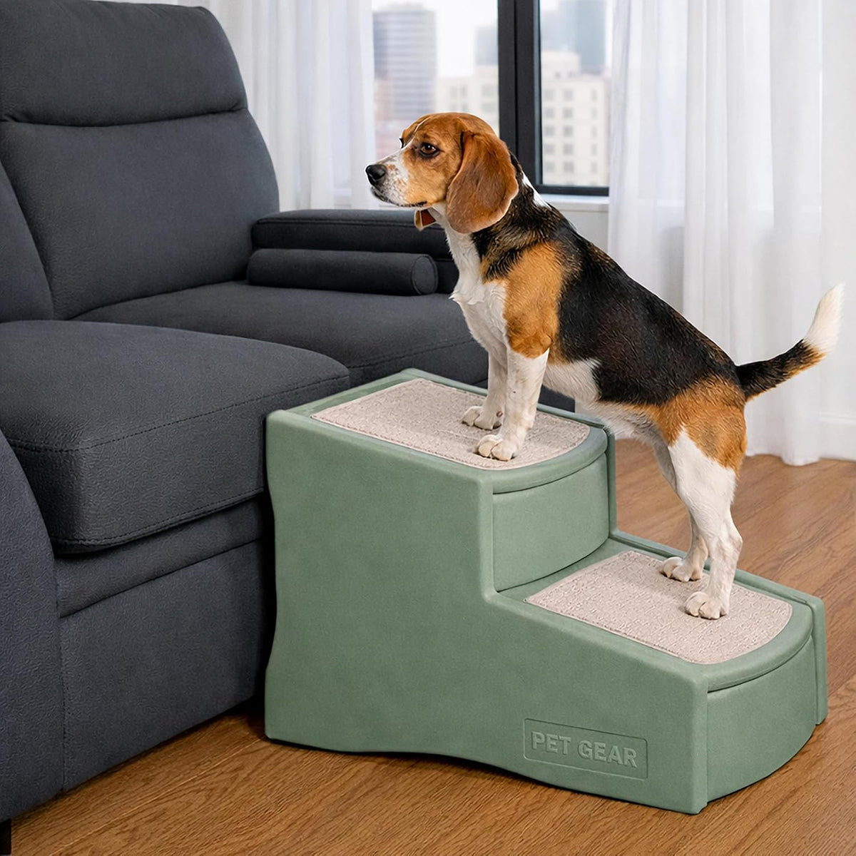 Pet Gear Easy Step II Pet Stairs, Dark Mocha, 2 Step