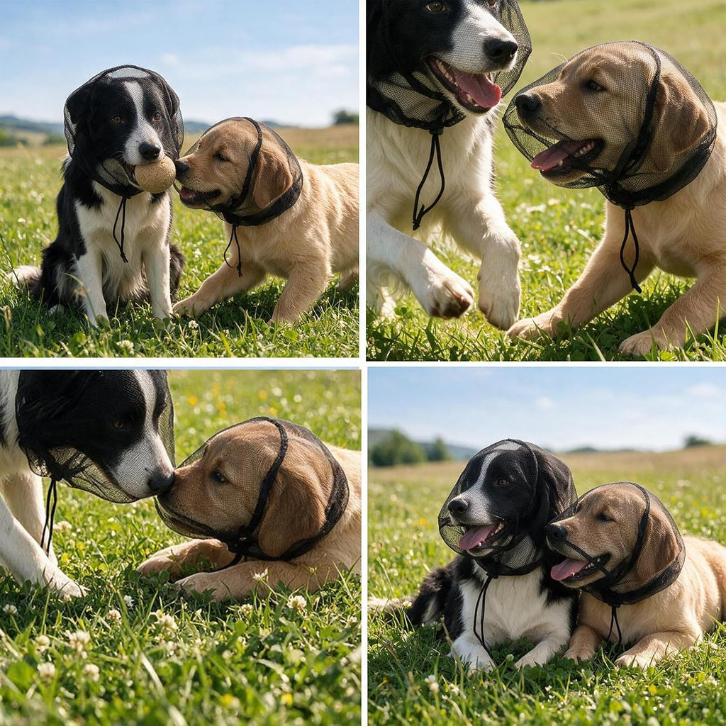 2 Pcs Dog Face Net