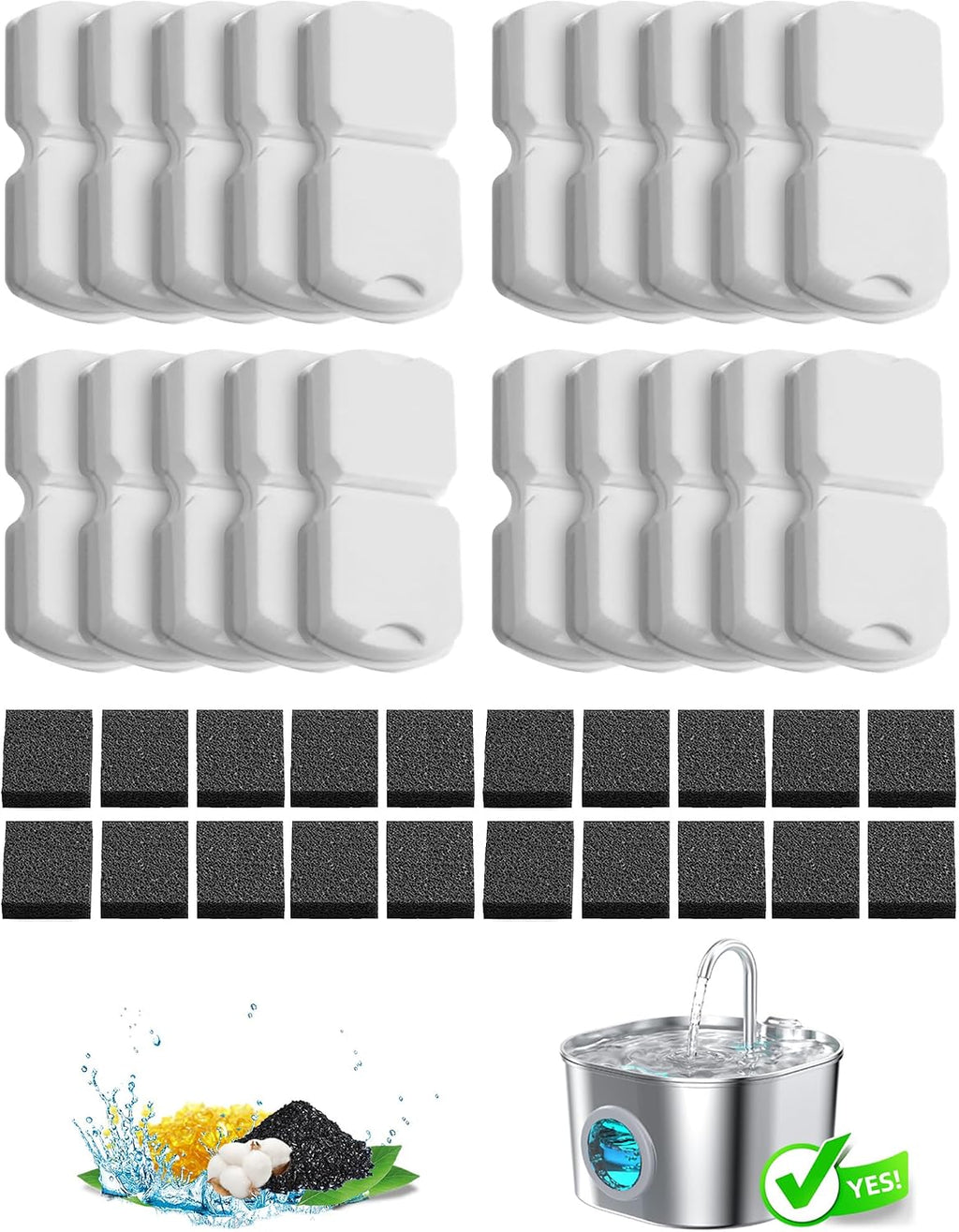 Cat Water Fountain Filter Replacement: 6Pack Pet Fountain Filters