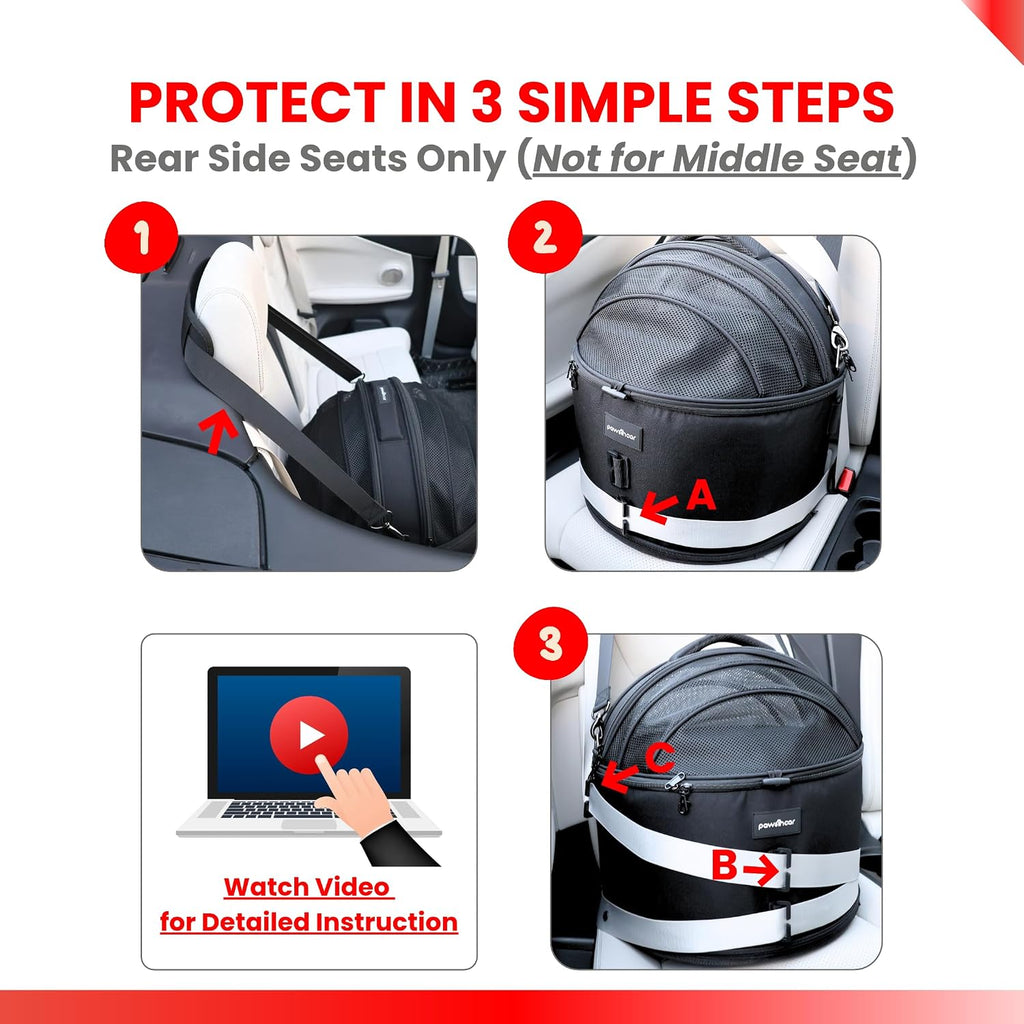Crash-Tested Small Dog Car Seat | CPS Certified Crash Protection