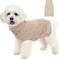 Dog Sweaters for Small Dogs Turtleneck Pullover Puppy Sweater Sleeveless Cable Knit Sweater for Chihuahua Soft and Warm 