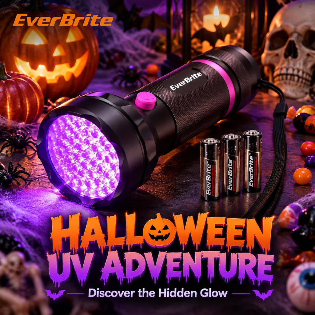 EverBrite 68 LED UV Blacklight Flashlight, 395nm for Pet Urine