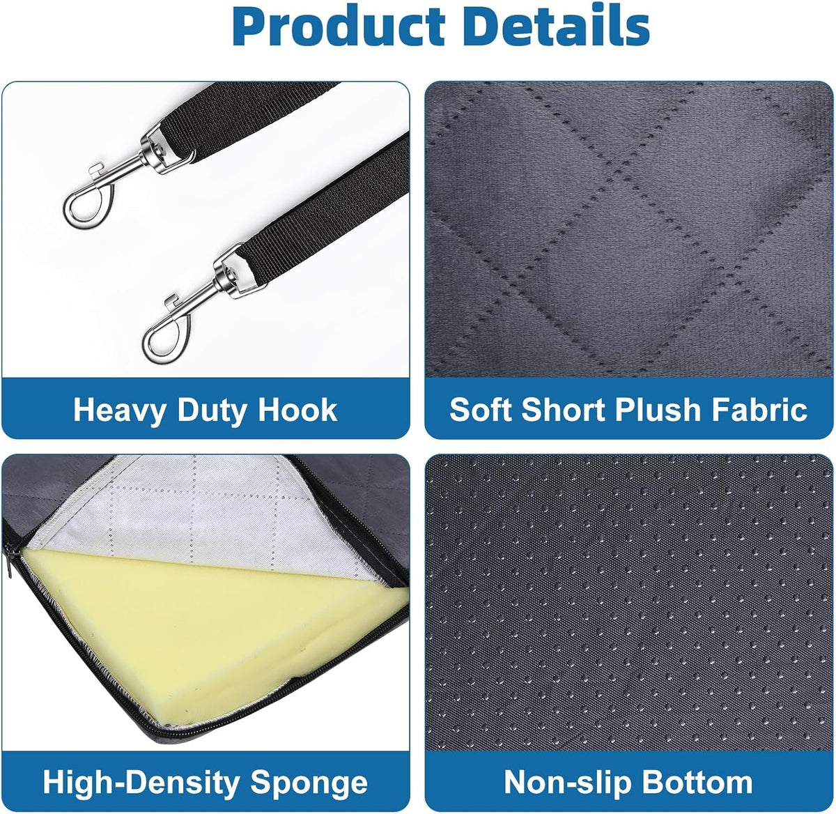 Dog Car Booster Seat with Safety Tether and Memory Foam for Pets