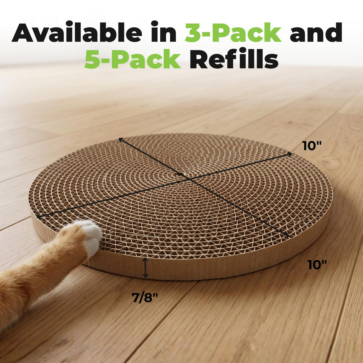 Catify Spin n' Scratch Cat Scratch Pad Refill - Round, 5-Pack